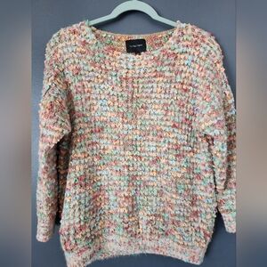 Anthropologie La Fee Verte Darien Eyelash Sweater Women's XS EUC Confetti Color